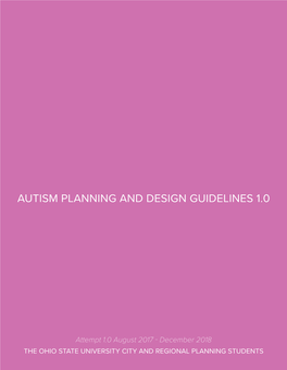 Autism Planning and Design Guidelines 1.0