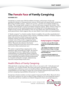 The Female Face of Family Caregiving