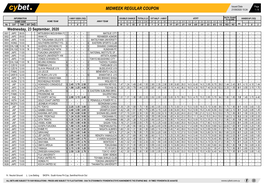 Midweek Regular Coupon 21/09/2020 10:24 1 / 8