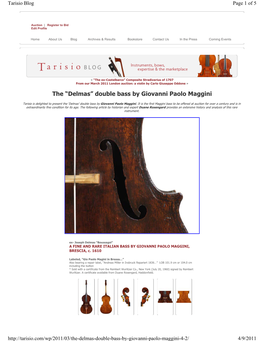 Delmas Double Bass Auction