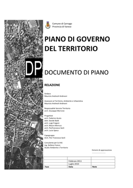 Piano Di Governo Del Territorio