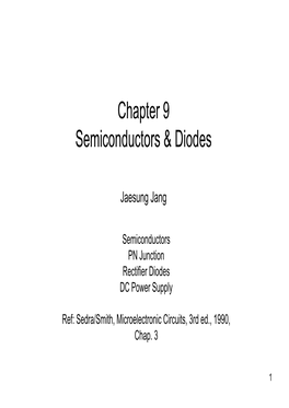 Chapter 9 Semiconductors & Diodes