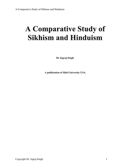 A Comparative Study of Sikhism and Hinduism