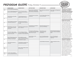 PROGRAM GUIDE Friday, October 4