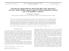 Vertical Migration During the Life History of the Intertidal Gastropod Monodonta Labio on a Boulder Shore