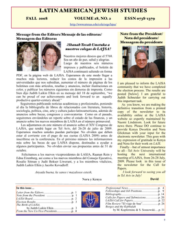 PUBLISHABLE LAJSA Newsletter Fall 08