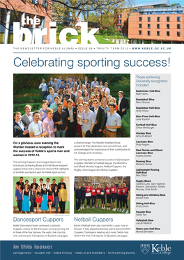 Celebrating Sporting Success! the Value of Your Gift by 25P Per £1