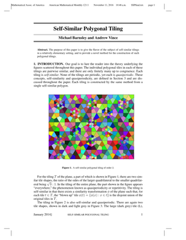 Self-Similar Polygonal Tiling