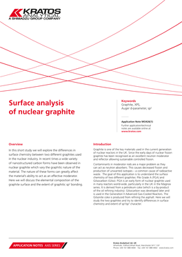 Surface Analysis of Nuclear Graphite