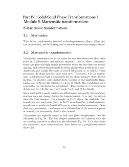 Part IV : Solid-Solid Phase Transformations I Module 5