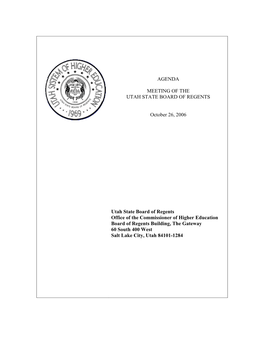 2006-10-26 Agenda