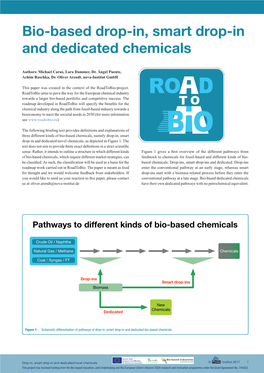 Bio-Based Drop-In, Smart Drop-In and Dedicated Chemicals