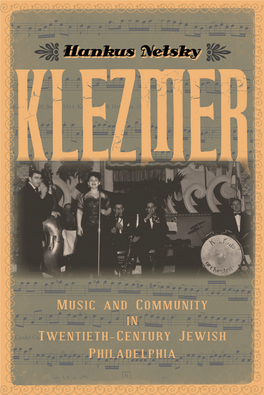 Klezmer: Music and Community in Twentieth-Century Jewish