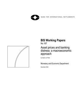 Asset Prices and Banking Distress: a Macroeconomic Approach by Goetz Von Peter