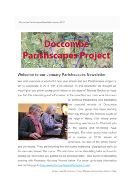 Our January Parishscapes Newsletter