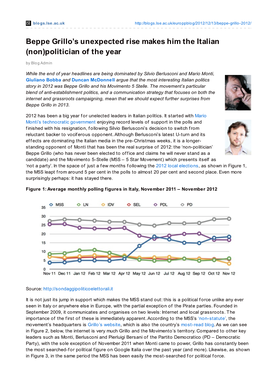 Beppe Grillo's Unexpected Rise Makes Him the Italian (Non)Politician of The
