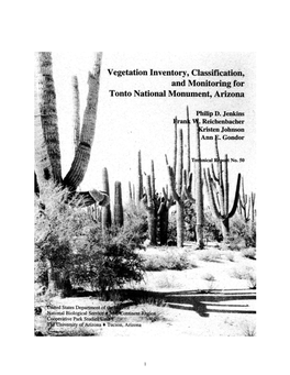 Vegetation Inventory, Classification, and Monitoring for Tonto National Monument, Arizona
