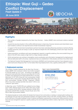 Ethiopia: West Guji – Gedeo Conflict Displacement Flash Update 5 29 June 2018