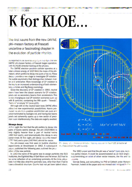 PARTICLE DECAYS the First Kaons from the New DAFNE Phi-Meson