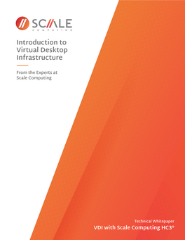 Introduction to Virtual Desktop Infrastructure