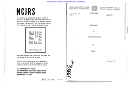 U.S. DEPARTMENT of JUSTICE LAW ENFORCEMENT ASSISTANCE ADMINISTRATION' NA Tlonal CRIMINAL JUSTICE REFERENCE SERVICE WASHINGTON, D.C