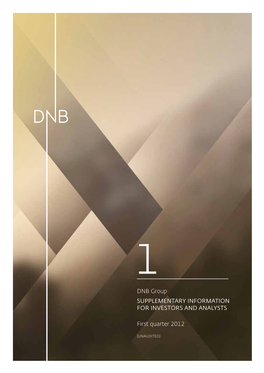 DNB Group Supplementary Information for Investors and Analysts