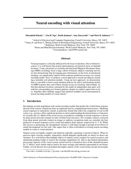 Neural Encoding with Visual Attention