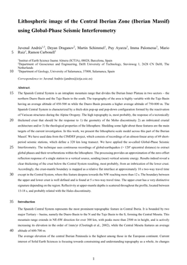 (Iberian Massif) Using Global-Phase Seismic Interferometry