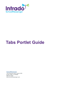 Tabs Portlet Guide