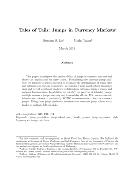 Tales of Tails: Jumps in Currency Markets∗