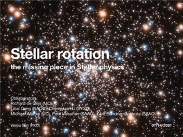 Stellar Rotation the Missing Piece in Stellar Physics