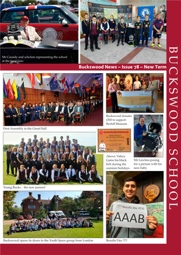 Buckswood News – Issue 78 – New Term BUCKSWOOD SCHOOL