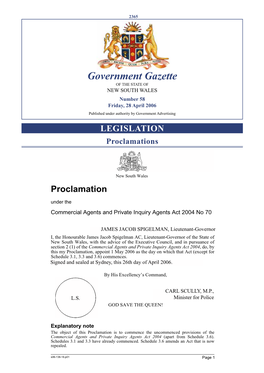 Gazette No 58 of 28 April 2006