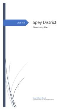 Spey District Biosecurity Plan