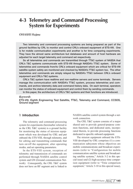 4-3 Telemetry and Command Processing System for Experiments