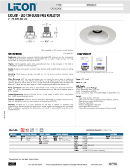 Lr3lh21 - Led 12W Glare-Free Reflector 3