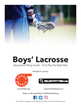 Boys' Lacrosse Fitting Guide