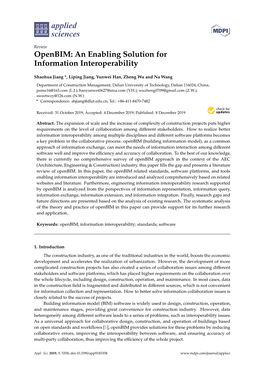 Openbim: an Enabling Solution for Information Interoperability