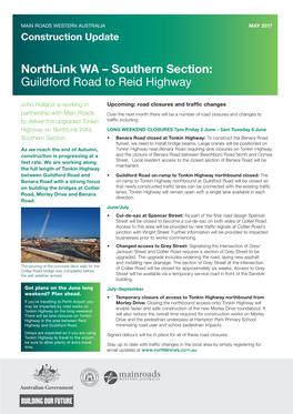 Northlink WA – Southern Section: Guildford Road to Reid Highway