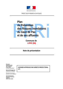 Plan De Prévention Des Risques Inondations Du Gave De Pau Et De Ses Affluents