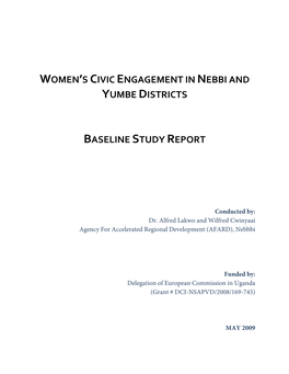 Women's Civic Engagement in Nebbi and Yumbe Districts