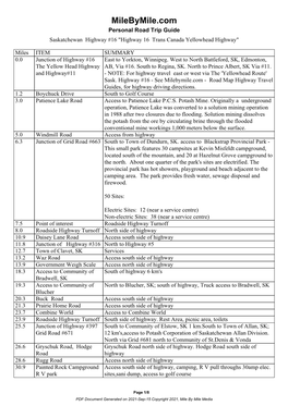 Milebymile.Com Personal Road Trip Guide Saskatchewan Highway #16 "Highway 16 Trans Canada Yellowhead Highway"