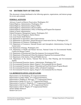 Chapter 9 Distribution of the FEIS