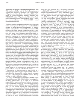 Preparation of Enzyme Conjugate Through Adipic Acid Dihydrazide As