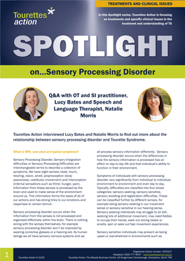 On…Sensory Processing Disorder