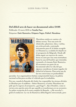 Maradona Y Kusturica