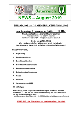 DKW News 2019 August