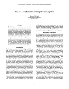 Fast and Loose Semantics for Computational Cognition