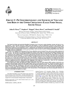 U–Pb Geochronology and Sources of Volcanic Ash Beds in The