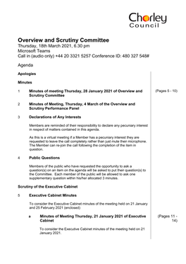 (Public Pack)Agenda Document for Overview and Scrutiny Committee